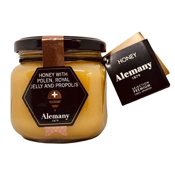Honey with pollen, royal jelly and propolis 250g, Spain - Manuka Canada, Honey World Store