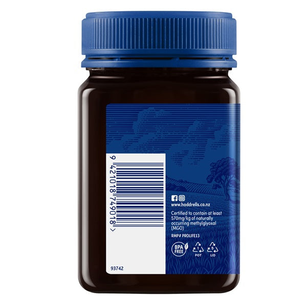 HADDRELL's Manuka Honey UMF 16+, MGO 639 mg/kg, 500g