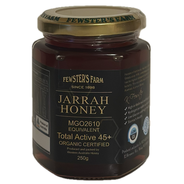 Jarrah Honey TA45+, Organic Certified, Equivalent MGO 2610 mg/kg