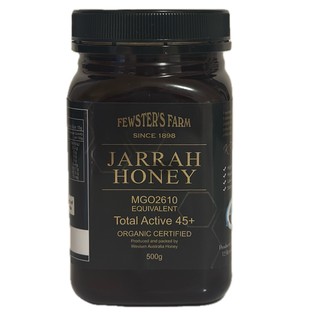 Jarrah Honey TA45+, Organic Certified,  Equivalent MGO 2610, 500g