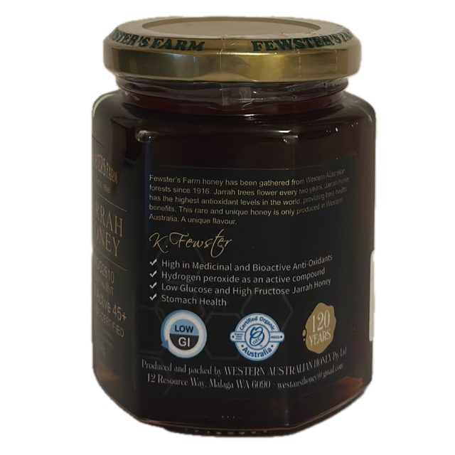 Jarrah Honey TA45+, Organic Certified, Equivalent MGO 2610 mg/kg