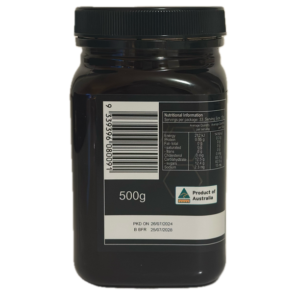 Jarrah Honey TA45+, Organic Certified, Equivalent MGO 2610, 500g