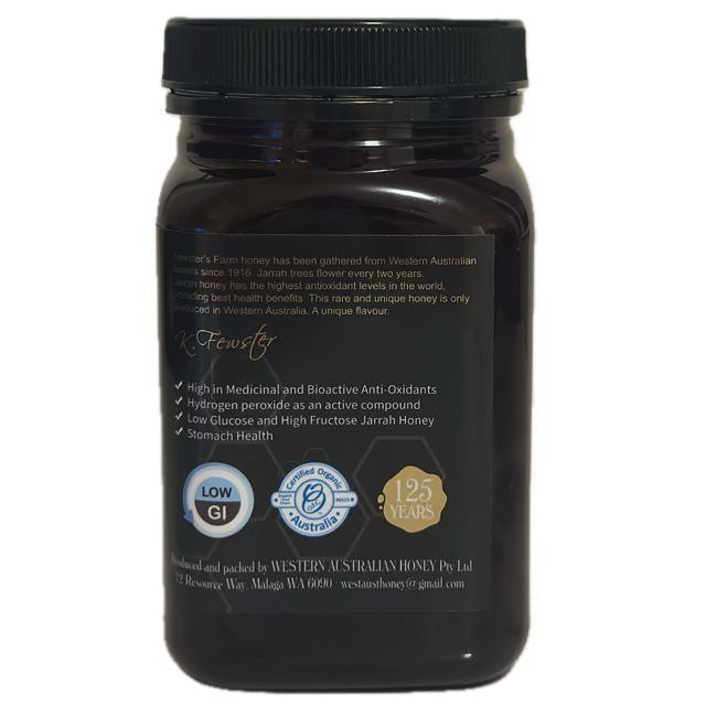 Jarrah Honey TA45+, Organic Certified,  Equivalent MGO 2610, 500g