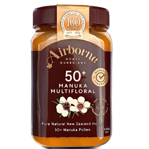 Airborne Manuka Honey 50+Manuka Pollen, 500g - Manuka Canada, Honey World Store