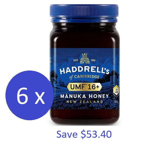 HADDRELLS Manuka Honey UMF 16+, MGO 658 mg/kg, 500g
