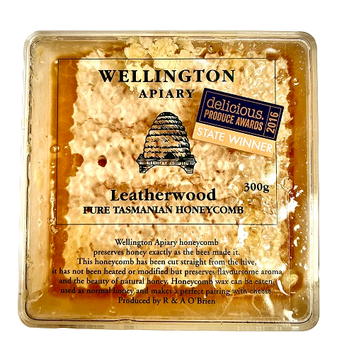 Leatherwood Pure Tasmanian Honeycomb, 300g